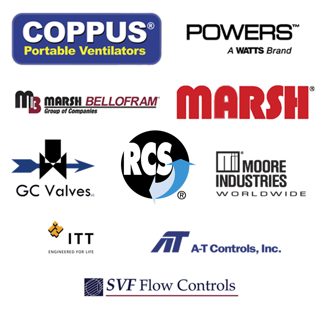 Mountain Controls works with the companies represented by the logos in this image